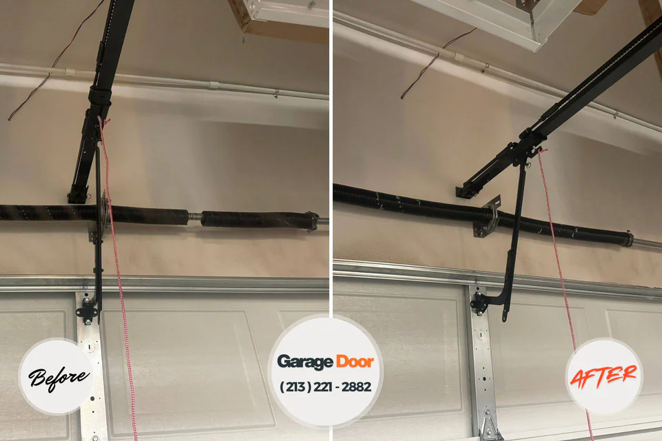 Before and after: garage door repair Leisure Village West, NJ